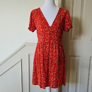 Wild Fable Red Floral Mini Dress